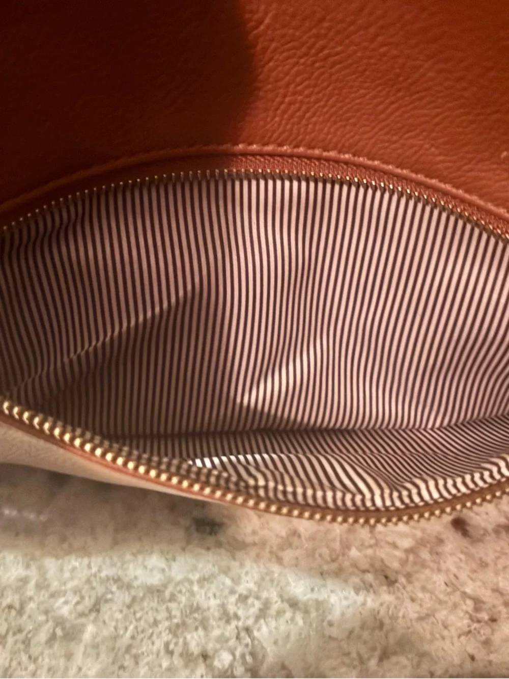 Cognac Crossbody Purse Tassel Detail Vegan Leather Bag - Picture 6 of 6